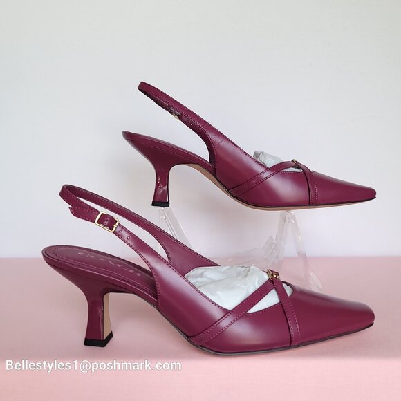 COACH Rowyn Smooth Leather Slingback Pumps- Pink- Women’s Size 8.5B ⭐ - Picture 11 of 16